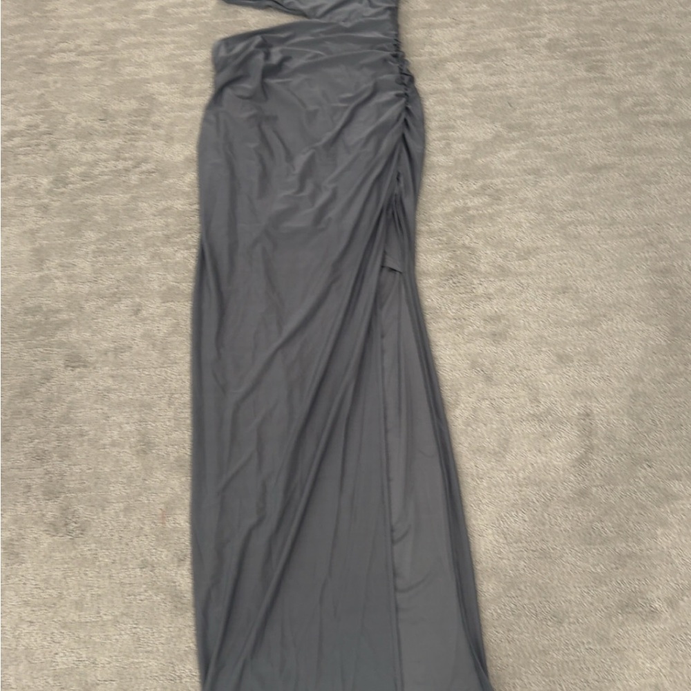 Elegant Gray Evening Gown